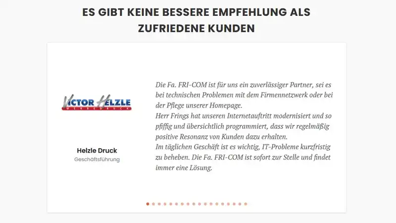 Bild mit einer Referenzen-Vorschau. Link zur Webseite Referenzen